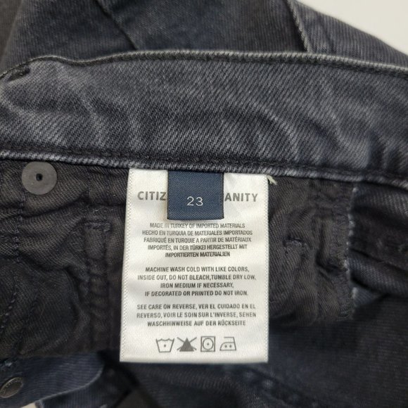 COH Charlotte High Rise Distressed Straight Cropped Destroyed Gray Jean - Picture 13 of 14